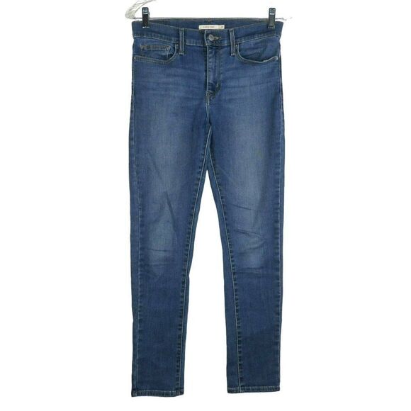 Levi's Slimming Skinny Jeans Size 29 Medium Wash Blue Denim 29X27.5 - Picture 1 of 15